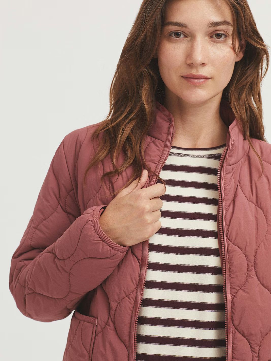 Quilted Jacket - Dark Pink