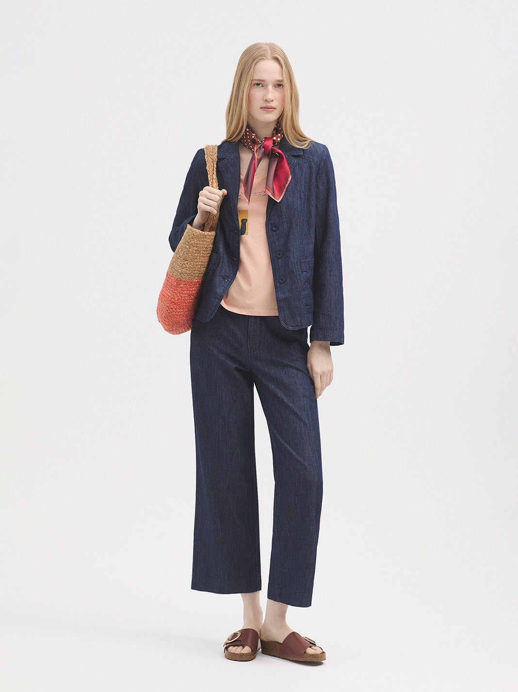 Denim jacket with lapels