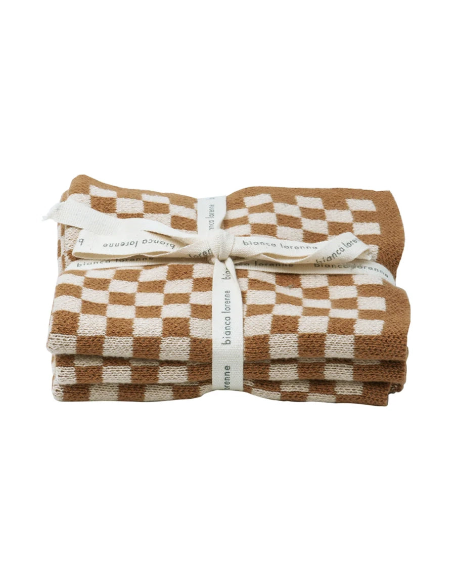 Bianca Lorenne Chekka Clay Washcloths - set of three