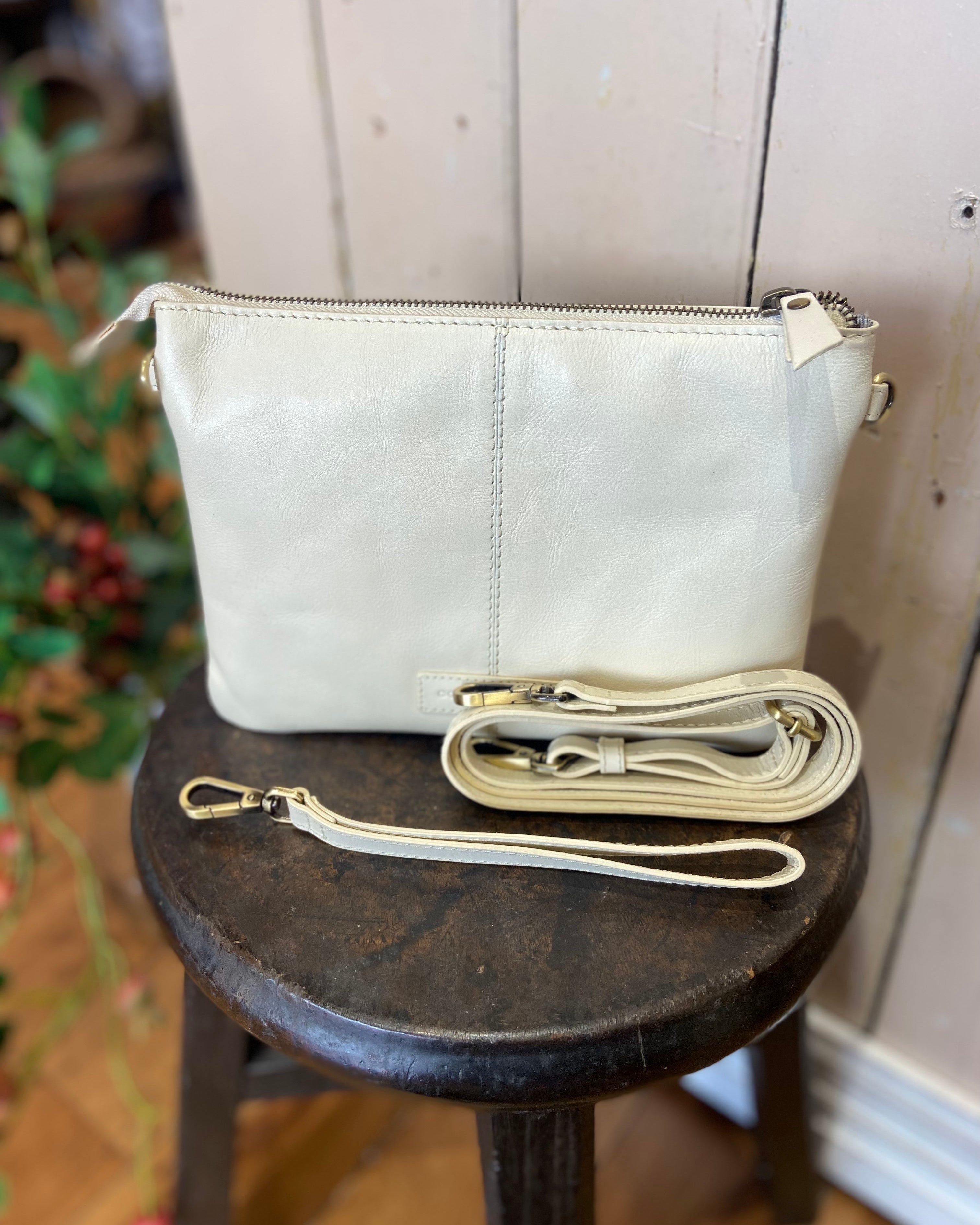 Cosgrove &amp; Co Charlotte Ivory Leather Bag