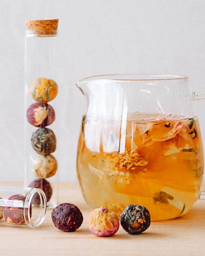 Blooming Tea Balls in Glass Tube