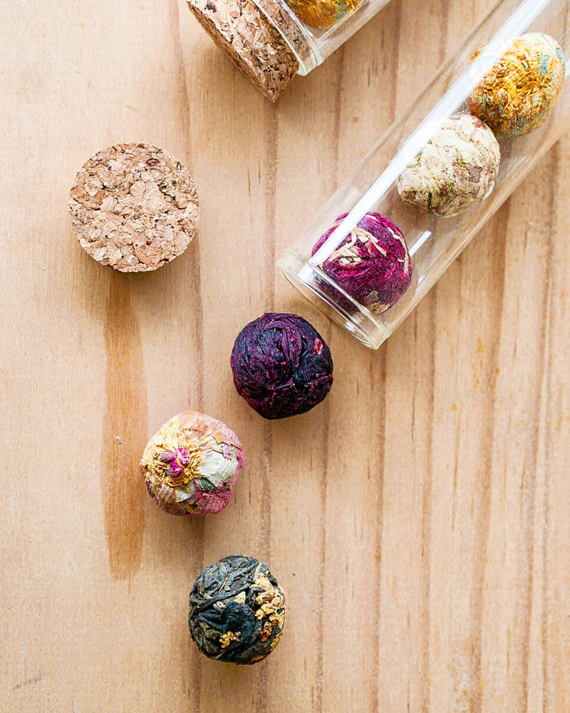 Blooming Tea Balls in Glass Tube