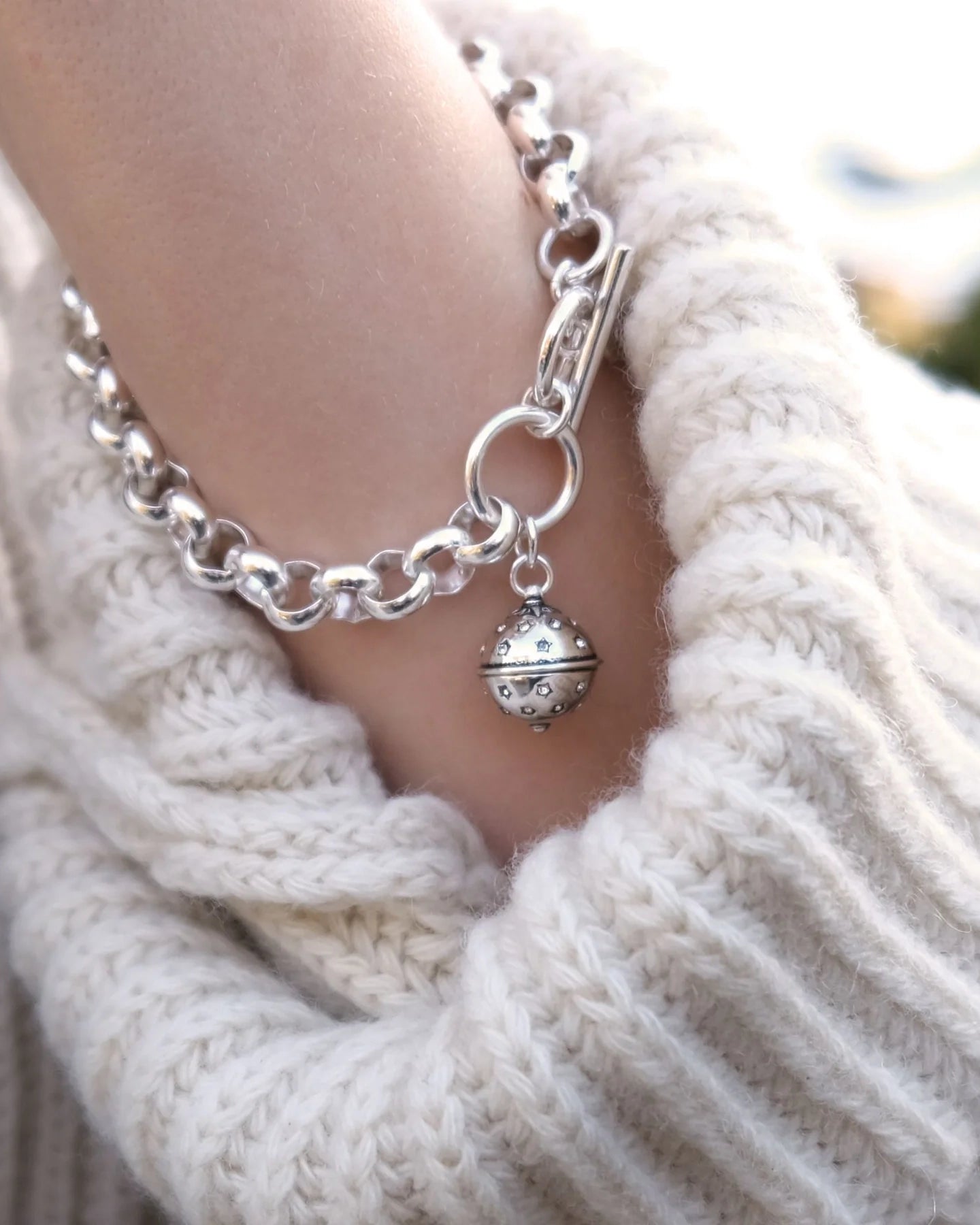 A&amp;C Oslo Astro Bracelet with Charm- silver
