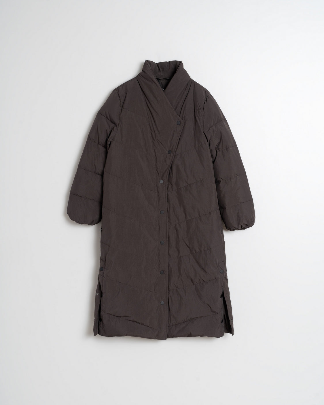 Indi &amp; Cold Maxi Padded Coat with Feather-down Filling - brown