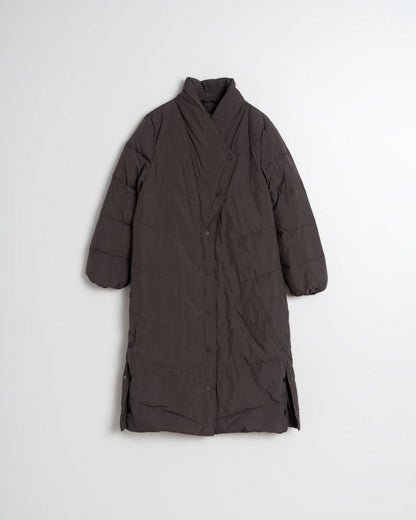 Indi &amp; Cold Maxi Padded Coat with Feather-down Filling - brown
