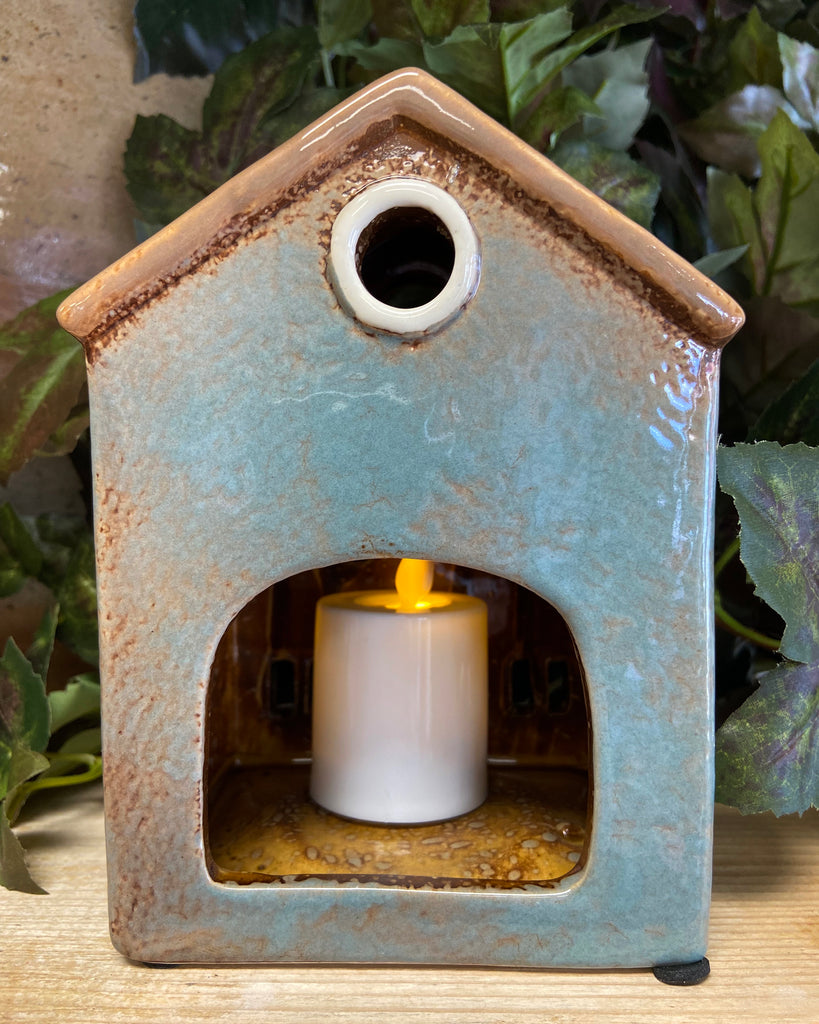 French Country Collections Alsace Tea Light House - Light Blue