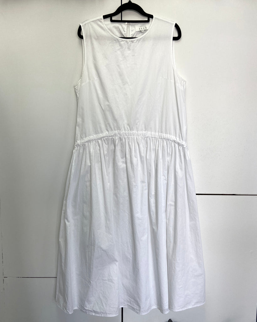 Aere Organic Cotton Dress - white