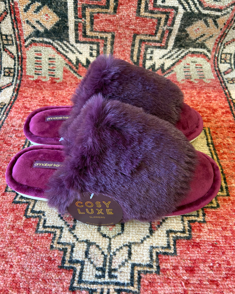 Annabel Trends COSY LUXE Slippers S/M- Mulberry