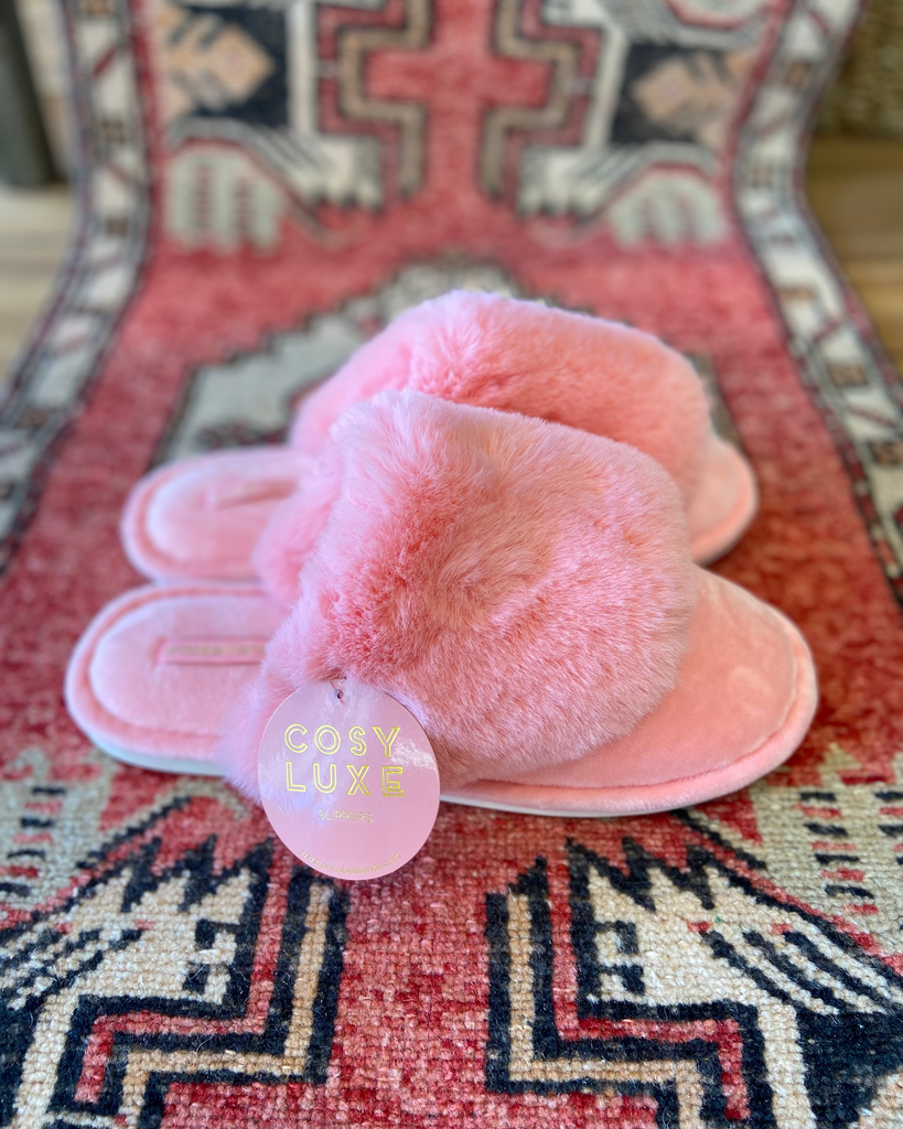 Annabel Trends COSY LUXE Slippers Large- Coral Pink