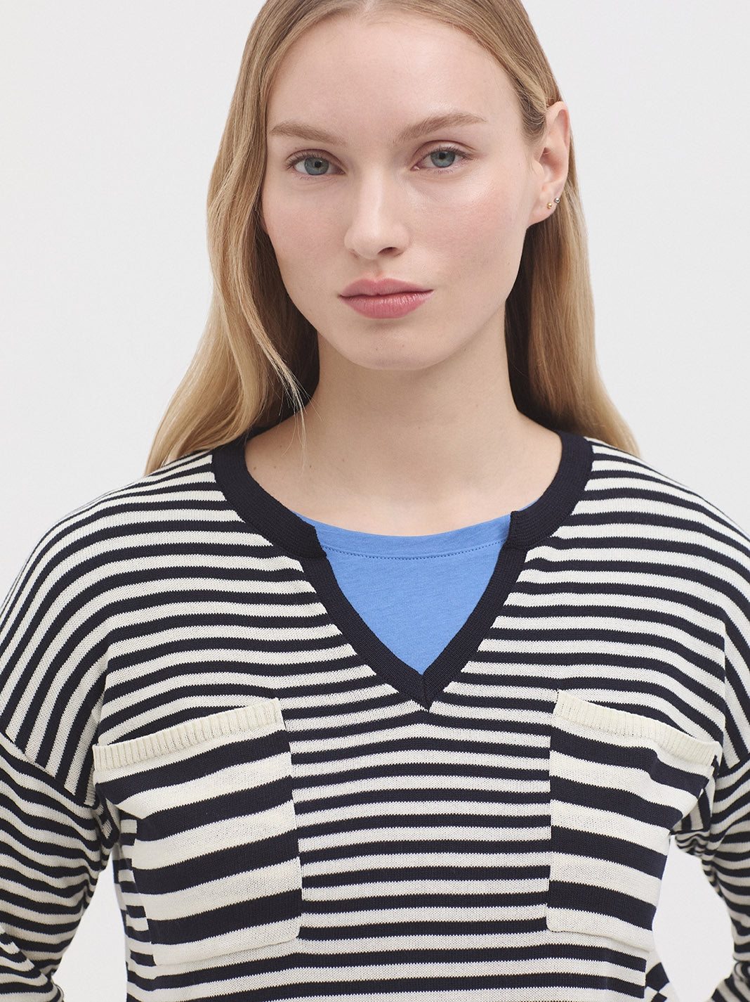 Combined striped jersey - Navy