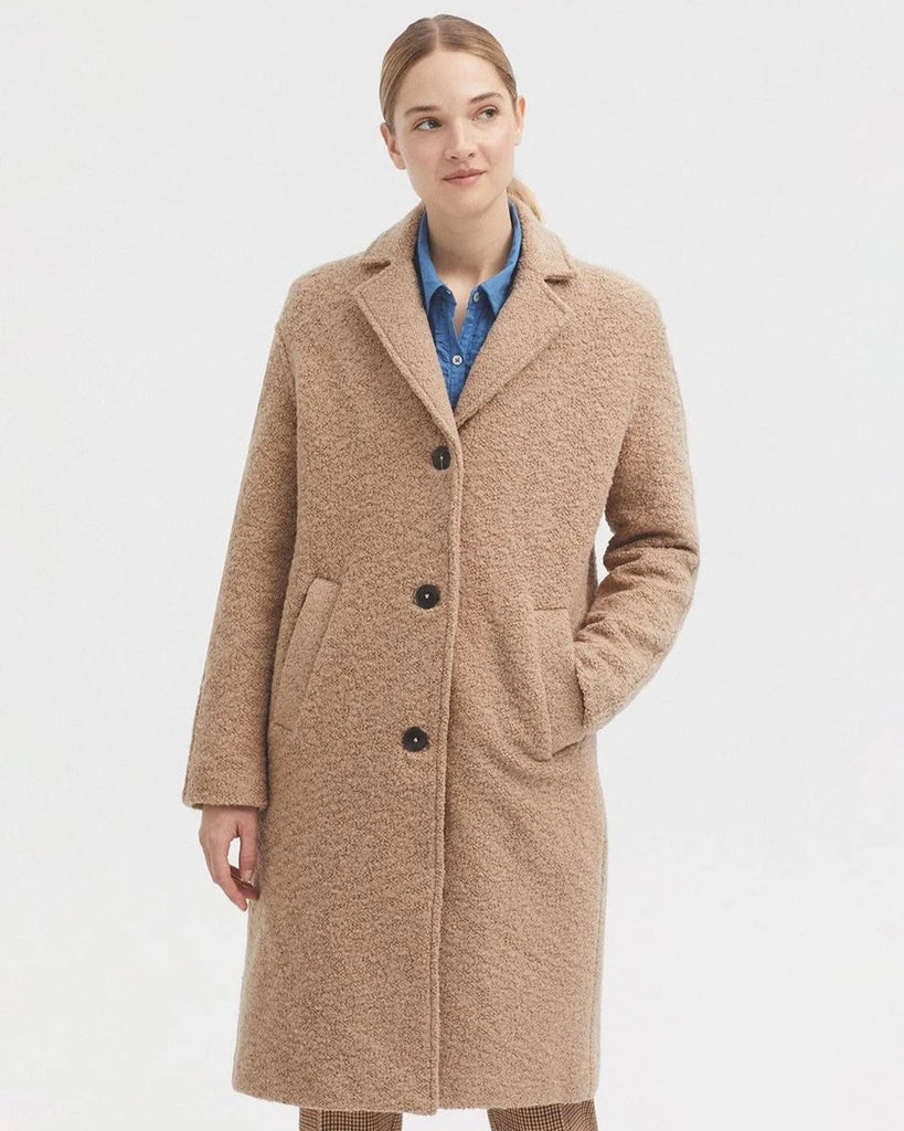 Nice Things Boucle Coat - Beige