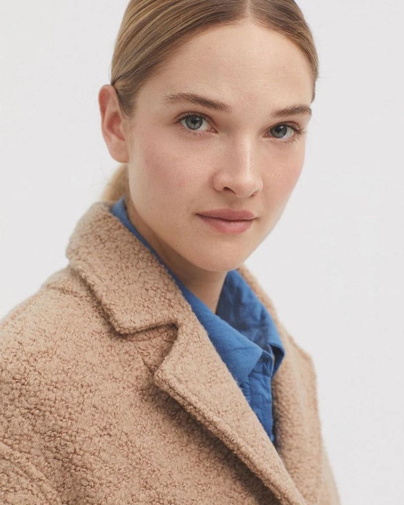 Nice Things Boucle Coat - Beige