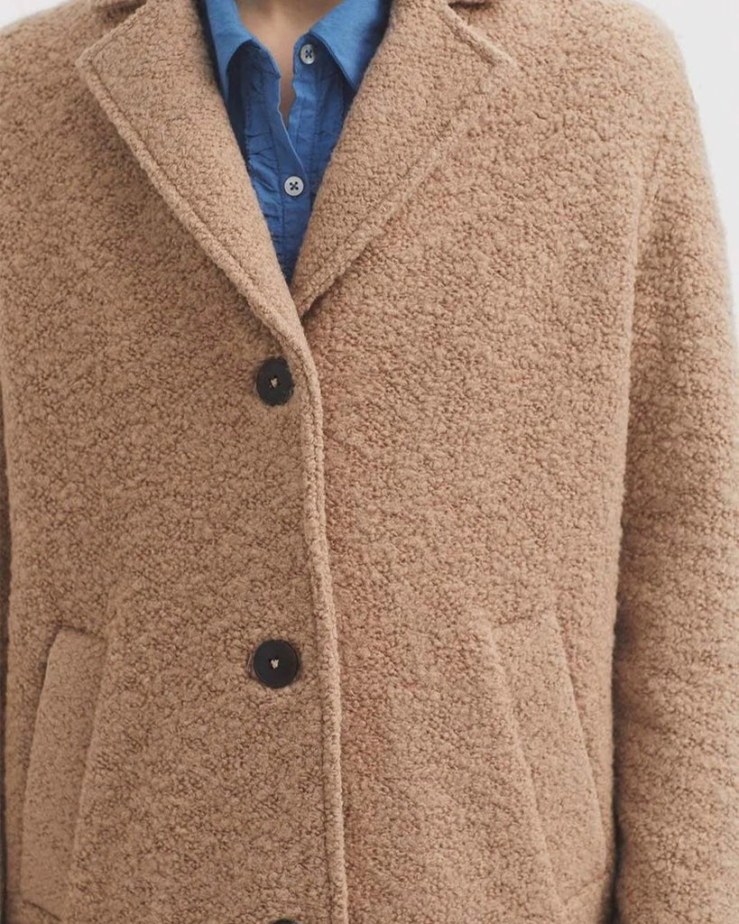 Nice Things Boucle Coat - Beige