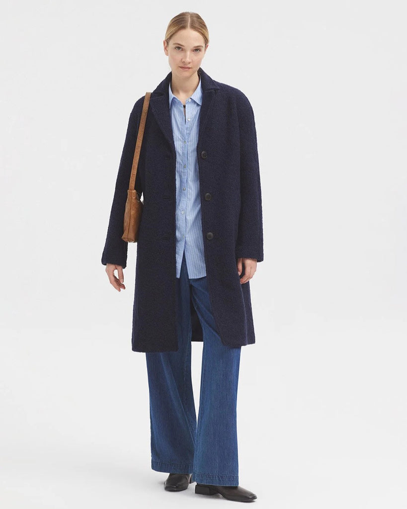 Nice Things Boucle Coat - Navy