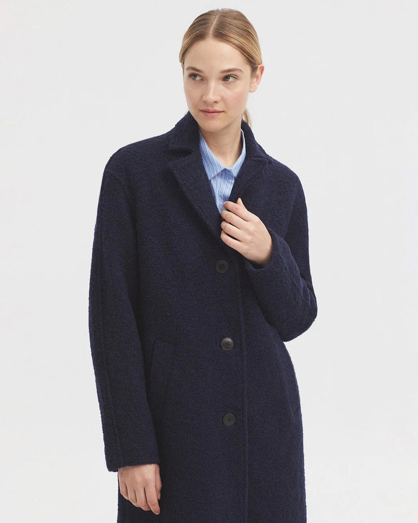 Nice Things Boucle Coat - Navy