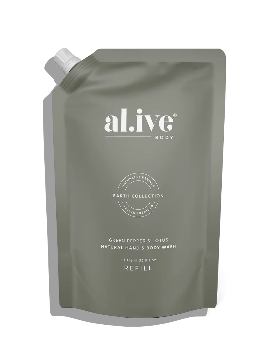 Al.ive 1 ltr wash refill - kaffir lime &amp; green tea