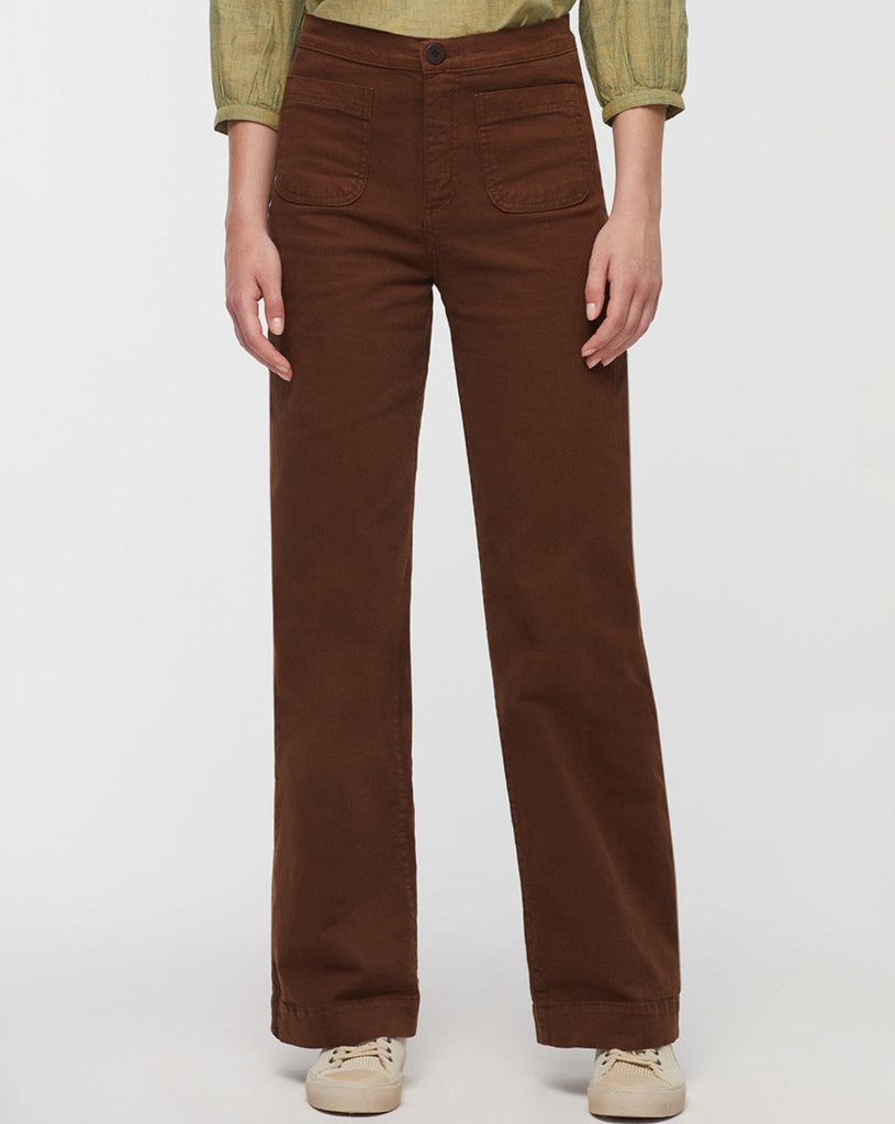 Nice Things Paloma S. Twill Bootcut Trousers - brown