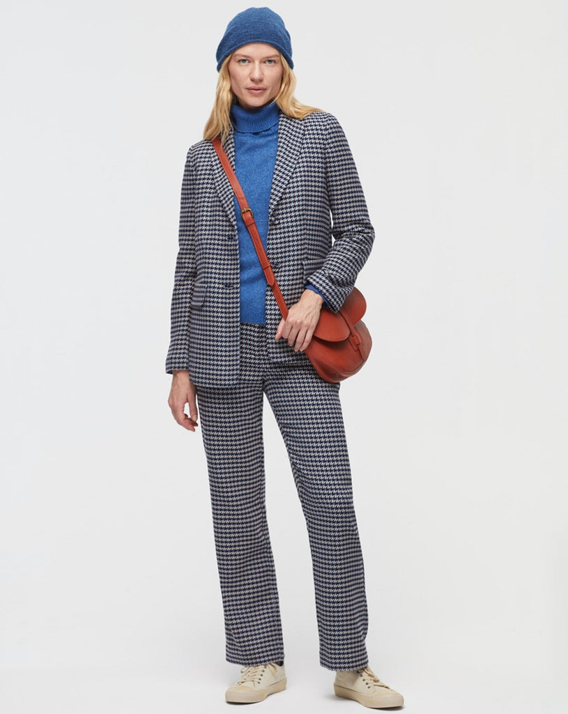 Nice Things Paloma S. Folk Houndstooth Trousers - navy