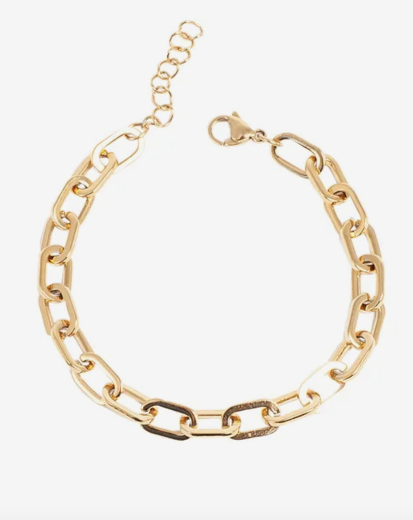 A&C Oslo Cut Anchor Chain Bracelet - gold