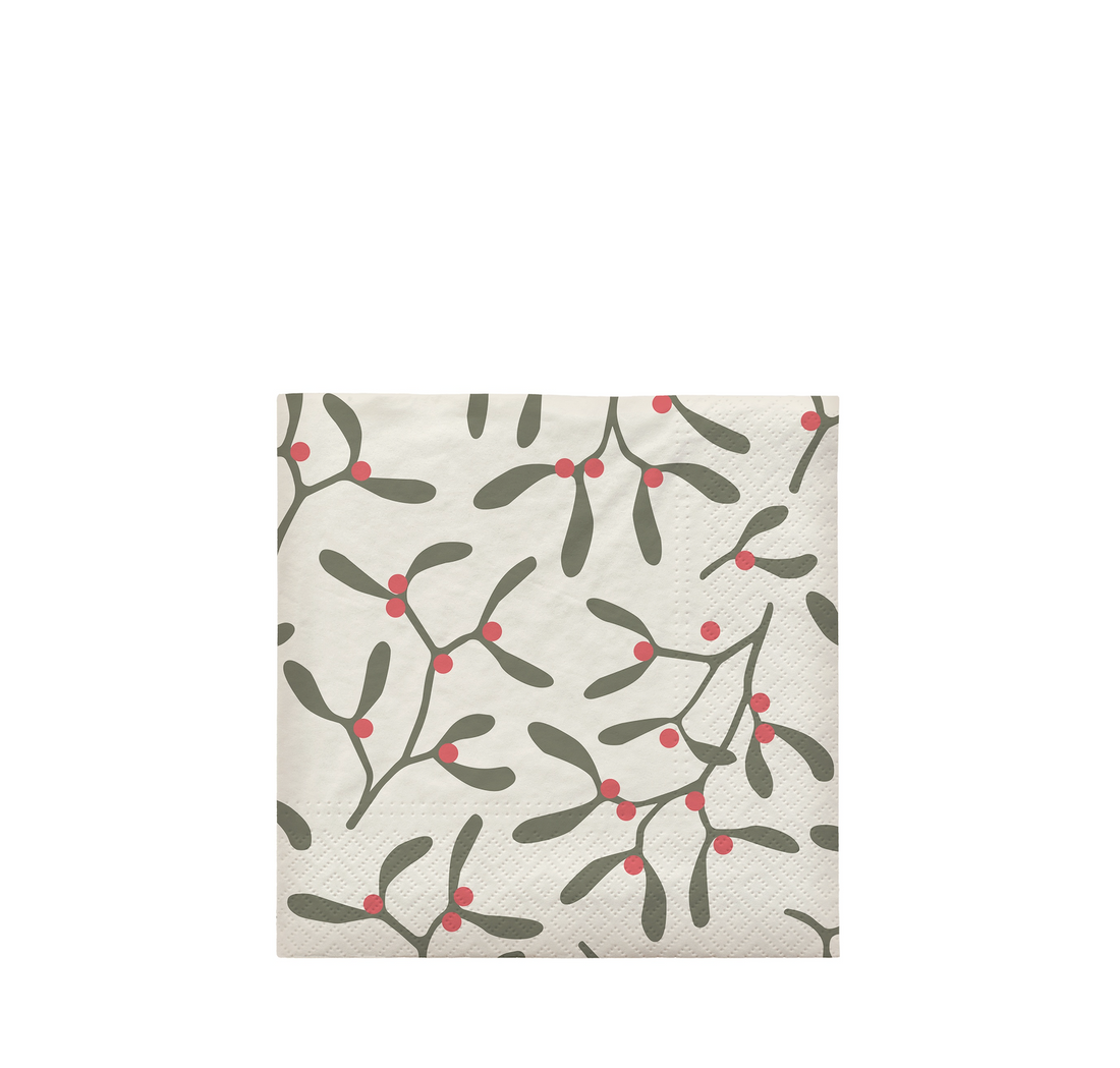 Christmas Mistletoe Paper Napkin