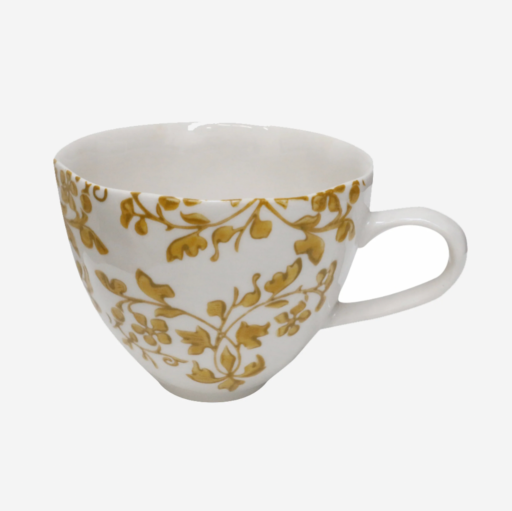 CC Interiors Florentine Moutarde Handpainted Cups - Mustard