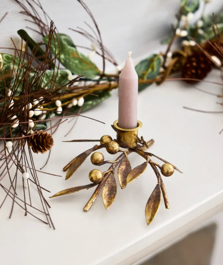 Mistletoe Iron Candleholder - Small