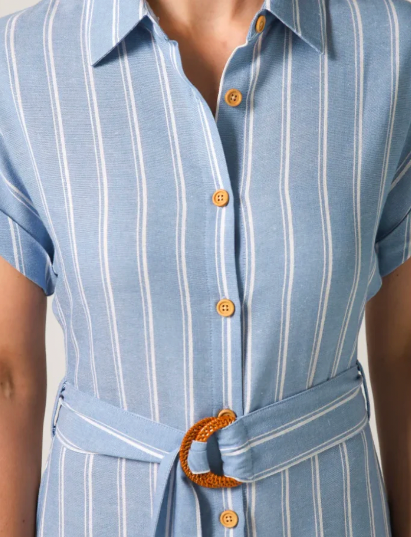 Kinsley Dress Capri Stripe