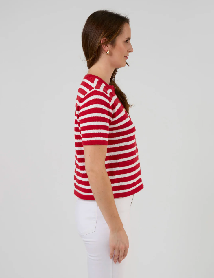 Rue Cardi - Red/White Striped
