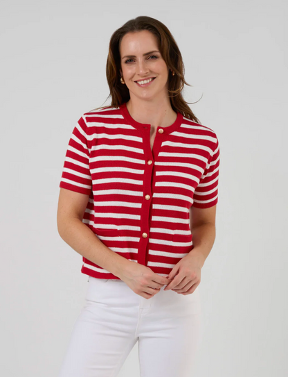 Rue Cardi - Red/White Striped
