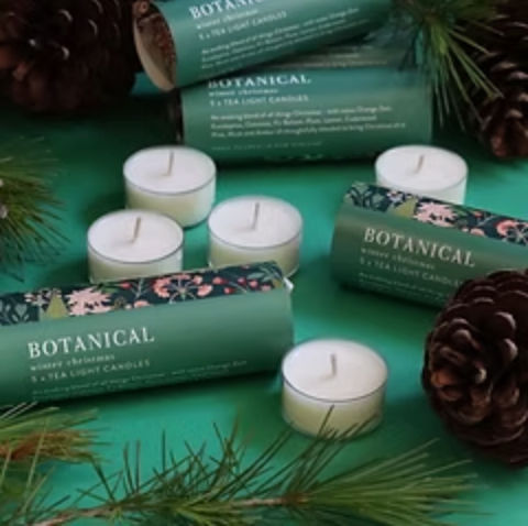 Botanical Christmas Scented Tealight 5 Pack