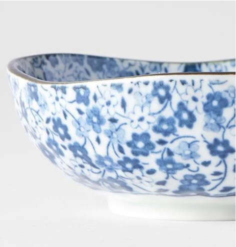 Orient Blue Daisy Small Uneven Bowl