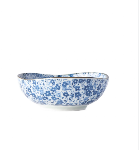 Orient Blue Daisy Small Uneven Bowl