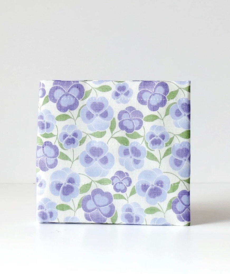 Orient Pansy Dishcloth in Blue