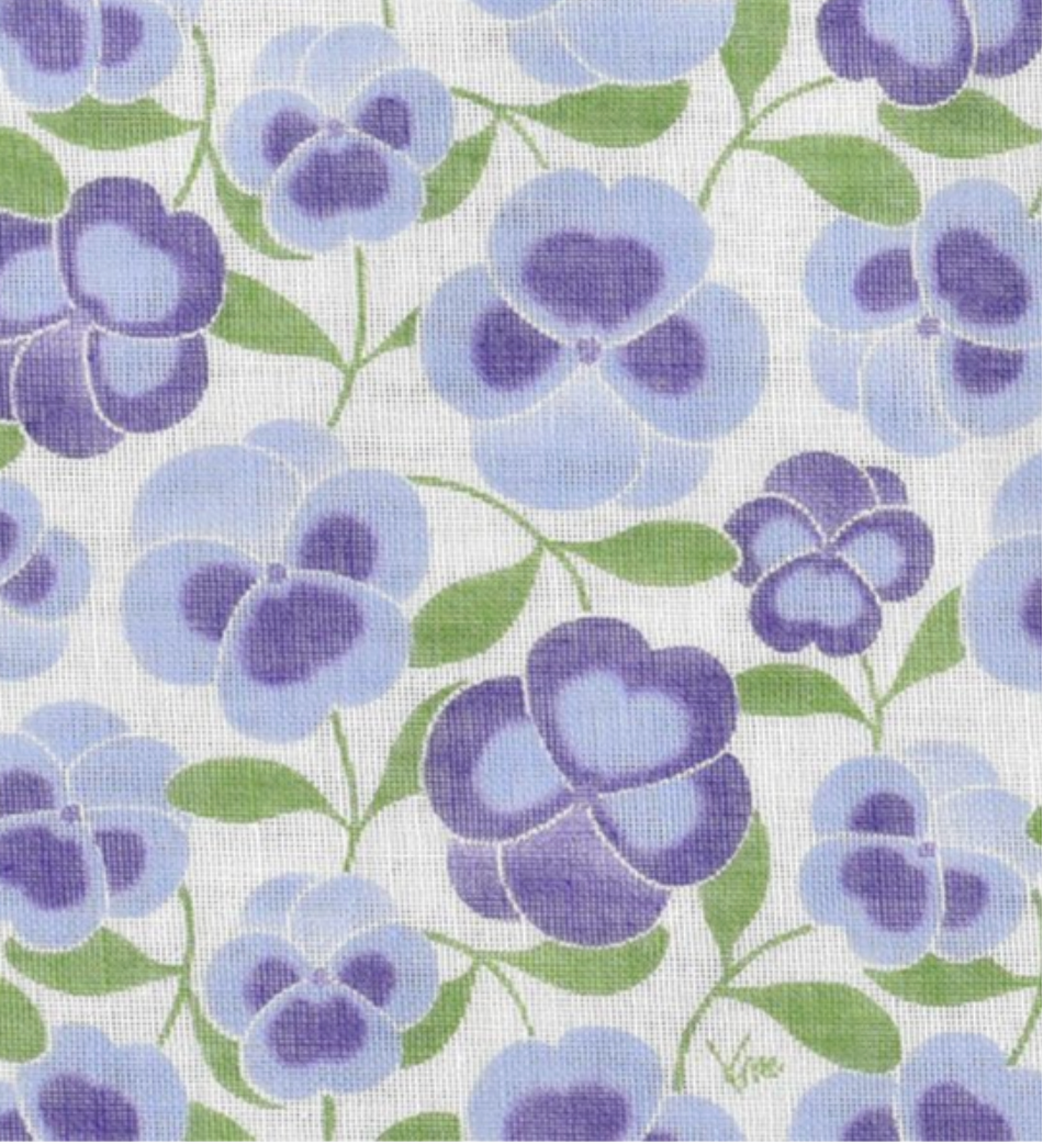 Orient Pansy Dishcloth in Blue