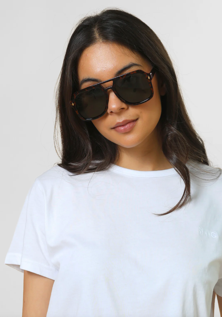 Stella + Gemma Rita Sunglasses - Dark Tort &amp; Black