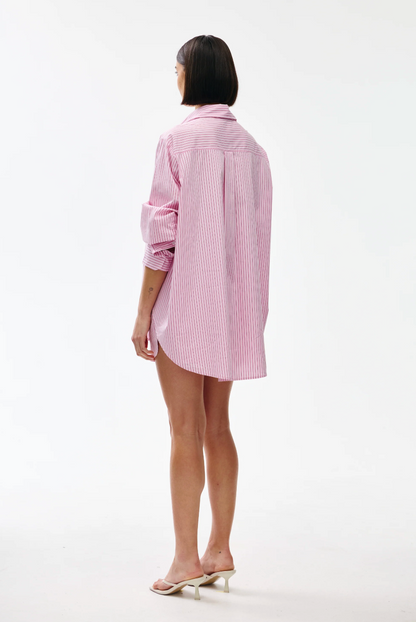 Kinney Riley Shirt Pink Pinstripe