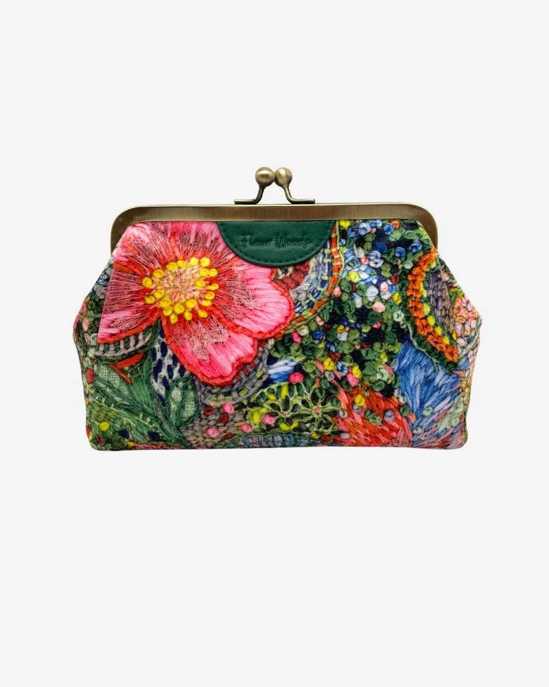 Tikitibu Fleur Woods Small Clutch Rose Front 
