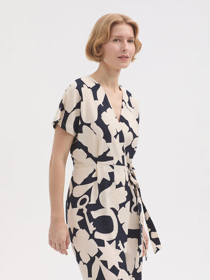 Lucky Charms Wrap Dress - Navy