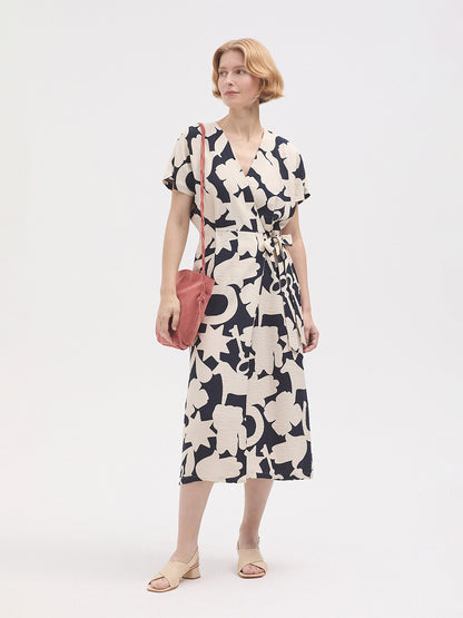 Lucky Charms Wrap Dress - Navy