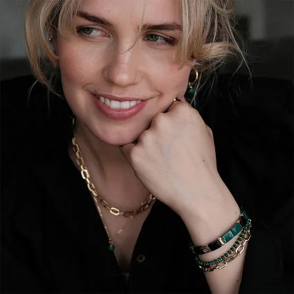 A&amp;C Oslo Cut Anchor Chain Necklace - gold