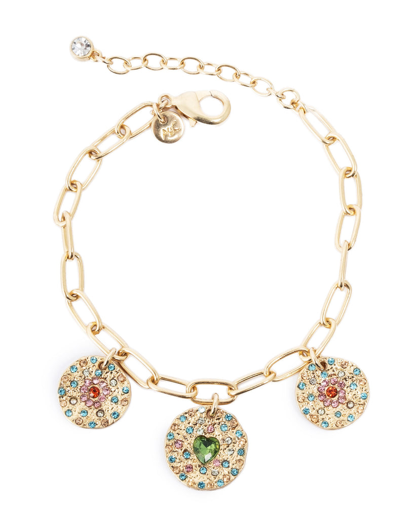 A&C Oslo Vibrance Charms Bracelet- gold
