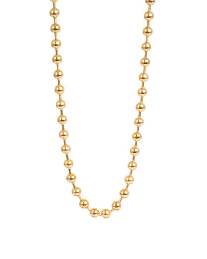 A&amp;C Oslo Pure Steel Necklace Ball Chain- gold