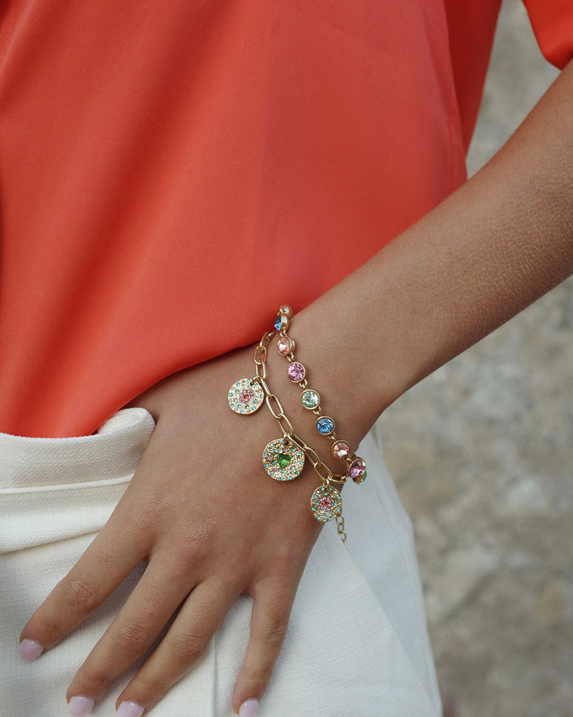 A&C Oslo Vibrance Charms Bracelet- gold