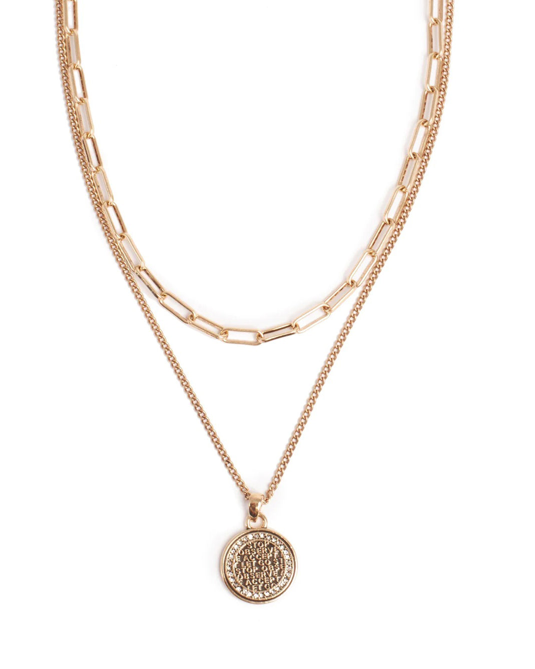 A&amp;C Oslo Coins of Relief Necklace 45cm + 10cm ext - gold