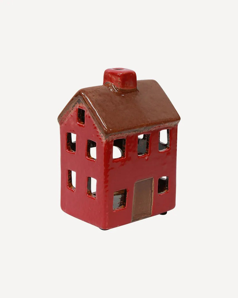 French Country Collections Alsace Petite Tea Light Chalet - Brown Red