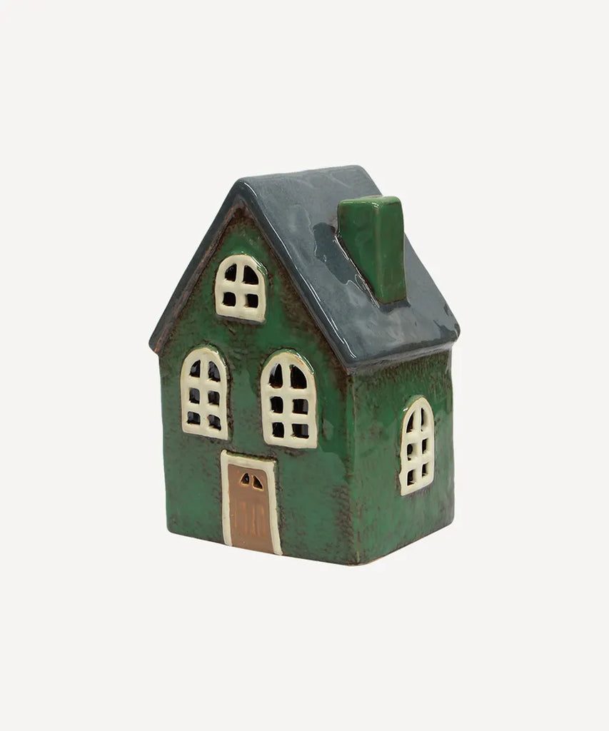 French Country Collections Alsace Tea Light Barn - Green