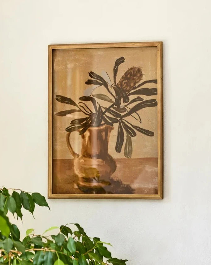 French Country Collections Framed Protea & Jug Still Life Print