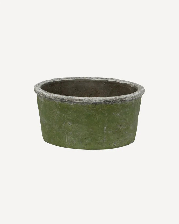 French Country Collections Evergreen Wide Plant Pot Small