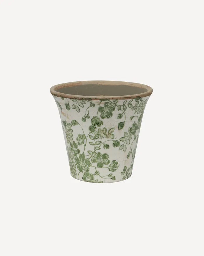 French Country Collections Botanical Fluted Pot Large