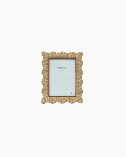 French Country Collections Rattan Wavy Photo Frame 5x7